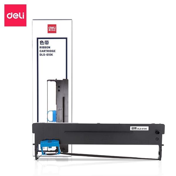 图片 得力(deli)DLS-610K大容量针式打印机黑色色带 16米带芯(适用DB-618K,DB-610K,DB-615K,DL-910K,DL-920K)
