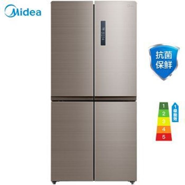 图片 美的(Midea)448升 无霜变频十字对开门电冰箱 一级能效 家用冰箱节能省电 爵士棕BCD-448WTPZM(E)