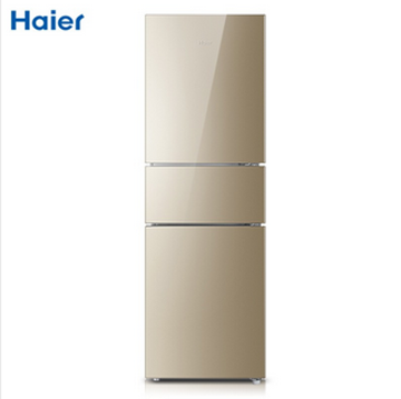 图片 海尔（Haier）216升海尔冰箱三门风冷无霜低温净味家用电冰箱 BCD-216WMPT（ 金色）