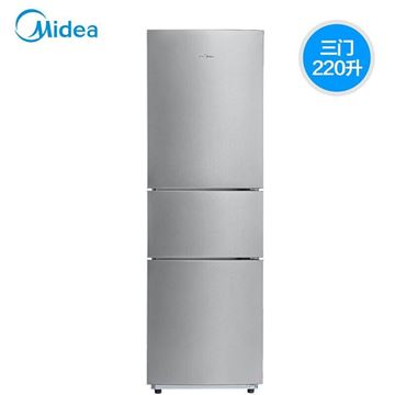 图片 美的（Midea）三门冰箱节能静音家用直冷冰箱三门三温 220升BCD-220TM 星际银